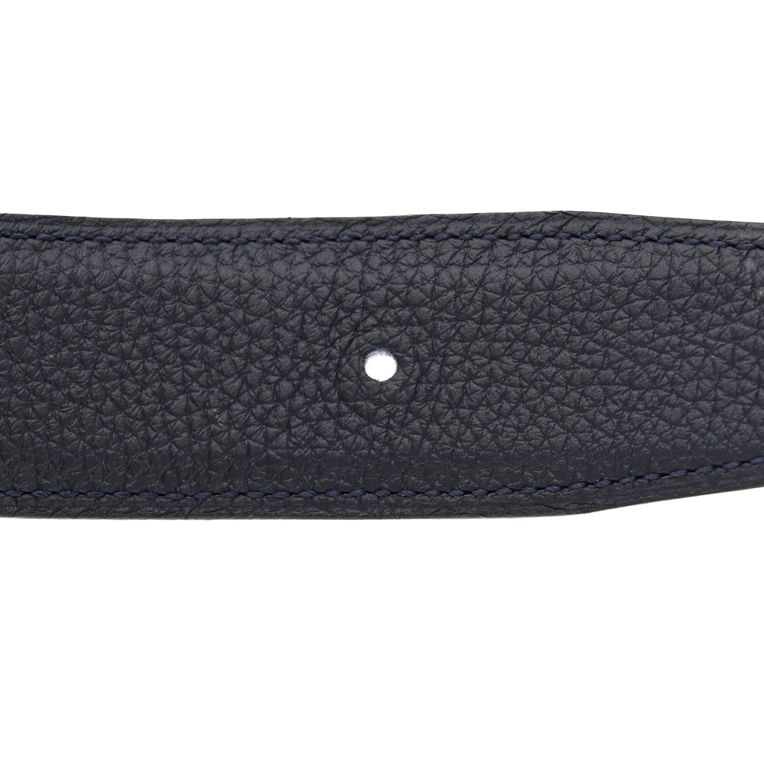 Hermes Box Togo 32mm Belt Strap 115 46 Black Bleu de Prusse 7 of 8