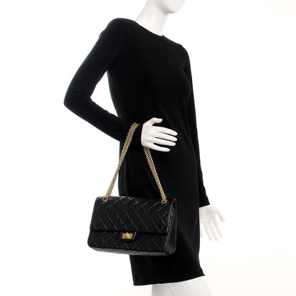 Chanel Aged Calfskin Quilted 2.55 Reissue 226 Flap Black 3 of 9