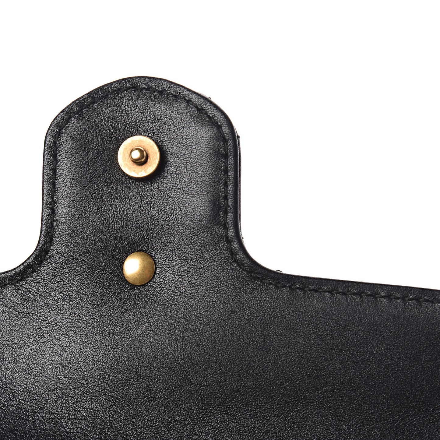 Calfskin Matelasse Super Mini GG Marmont Shoulder Bag Black
