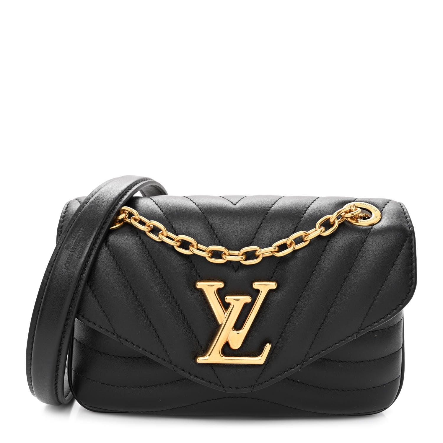 Louis Vuitton Calfskin LV New Wave Chain Bag Black 1 of 11