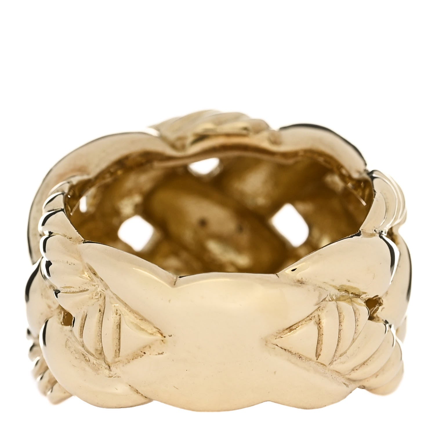 David Yurman 18K Yellow Gold Wide Woven Cable Ring 51 5.75 4 of 5