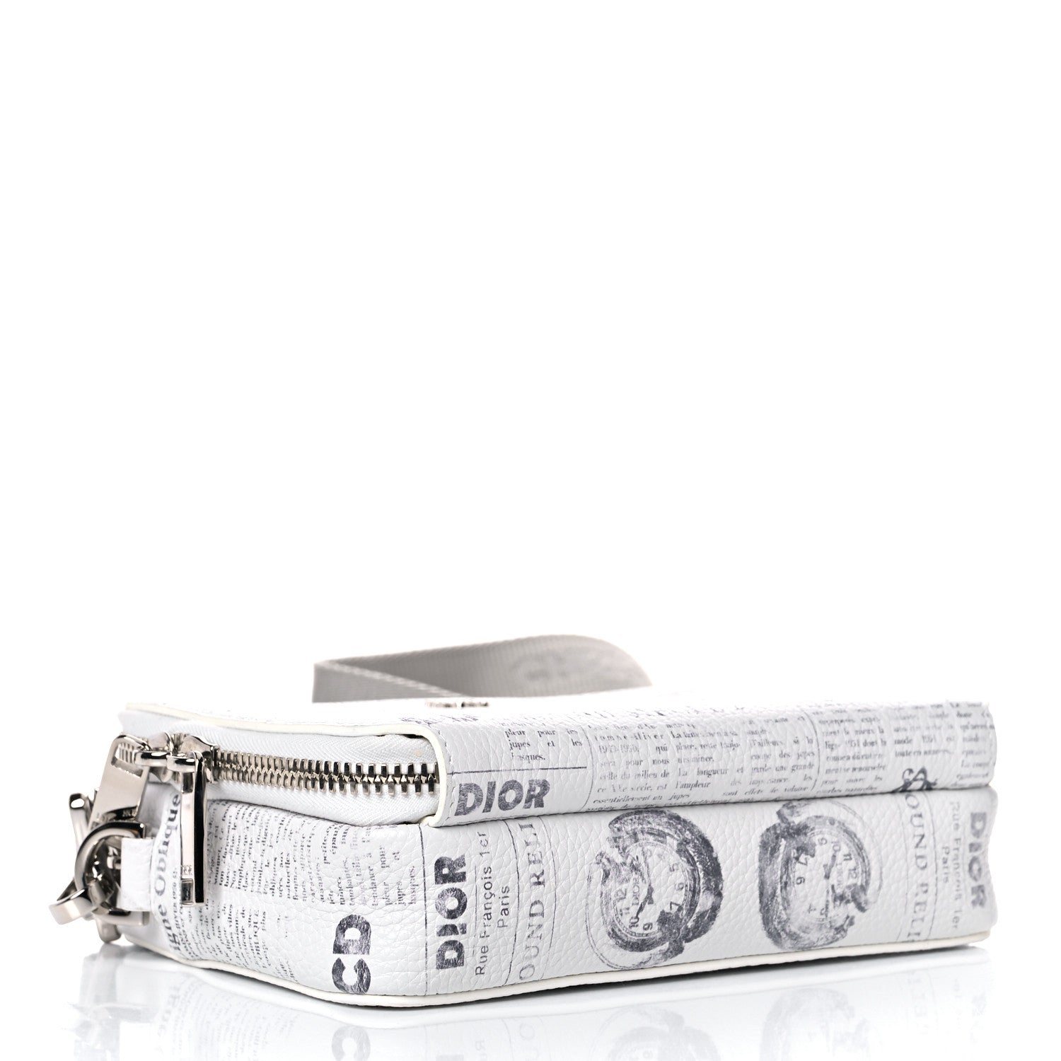 Christian Dior X DANIEL ARSHAM Grained Calfskin Newspaper Messenger White 4 of 10