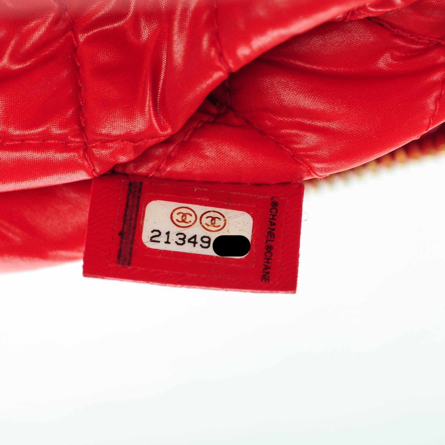 Chanel Lambskin Quilted CC Beauty Clutch Red 7 of 7