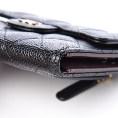 Chanel Caviar Quilted Compact Flap Wallet Black 10 of 10