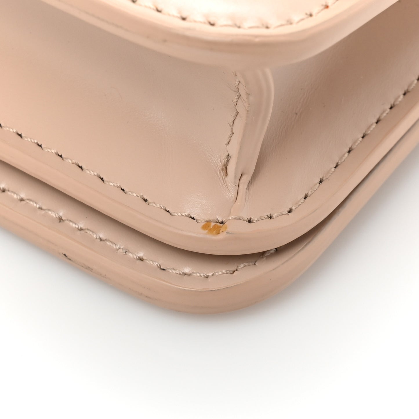 Spazzolato Calfskin Classic Mini BV Bag Nude
