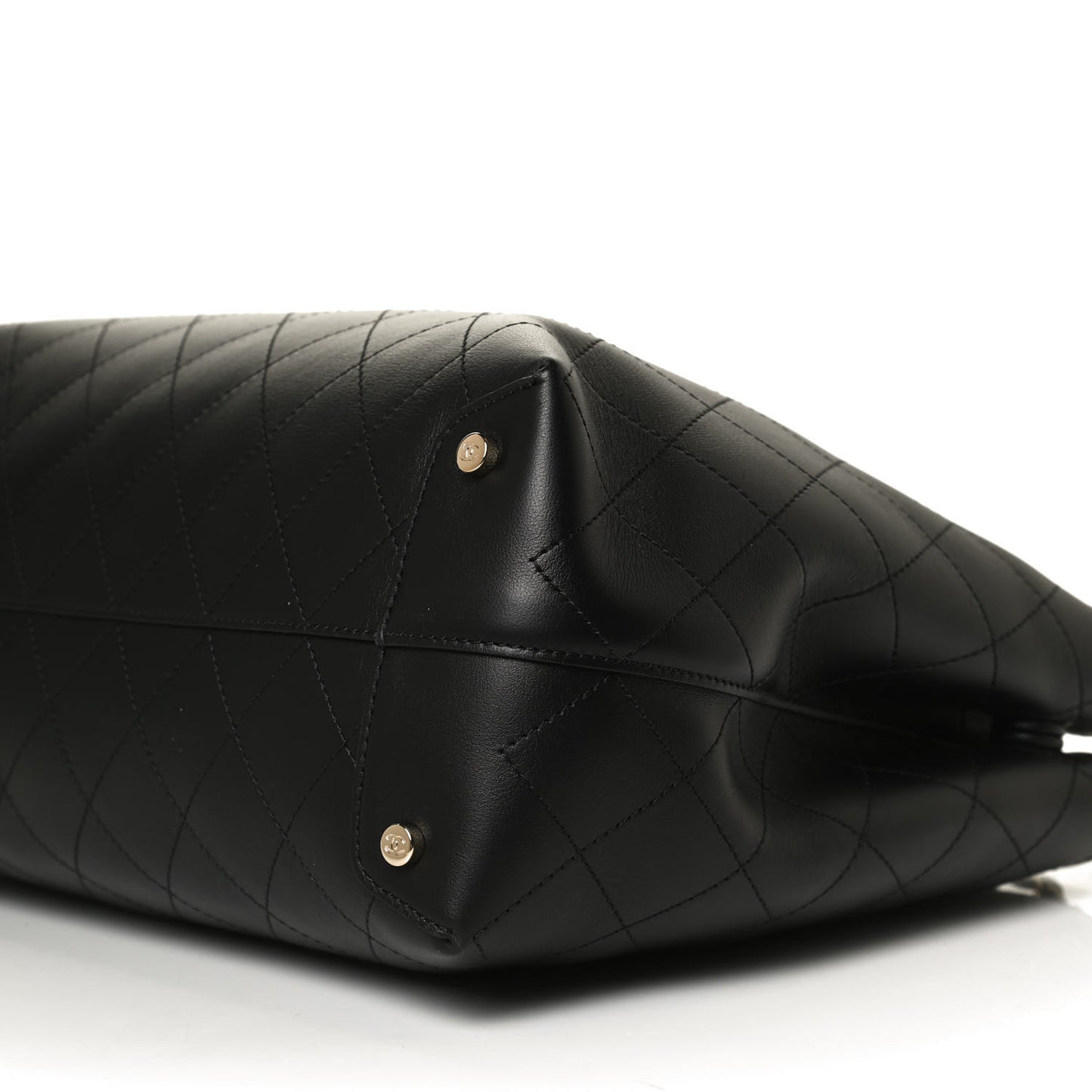 Calfskin Large Serial Shopper Tote Black