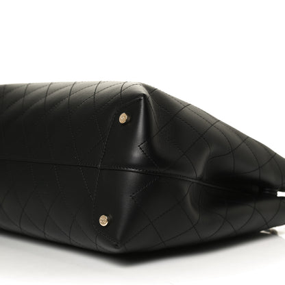 Chanel Calfskin Large Serial Shopper Tote Black 10 of 10