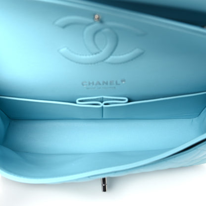 Chanel Lambskin Quilted Medium Double Flap Neon Blue 5 of 10
