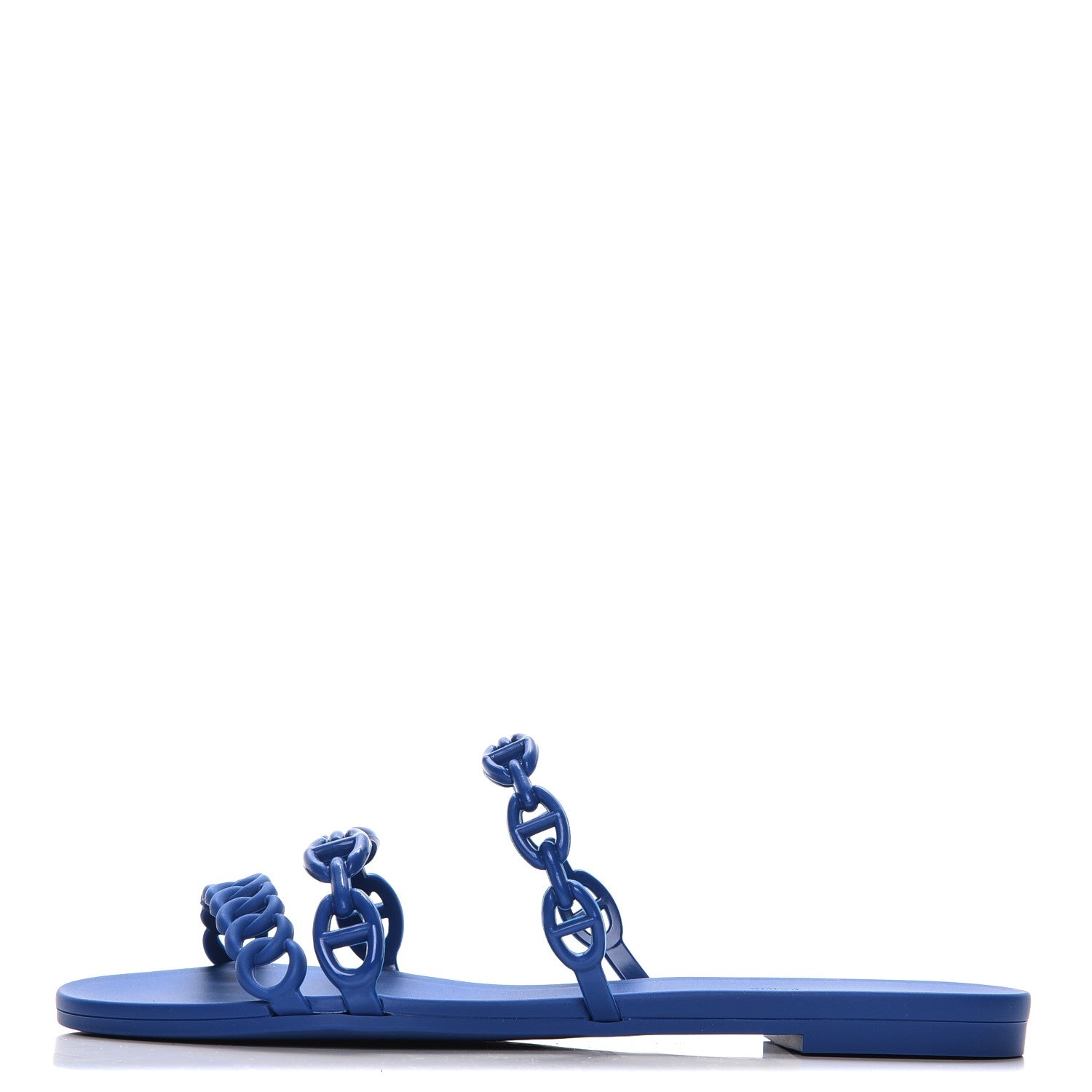 Hermes Rubber Chaine d'Ancre Rivage Sandals 35 Bleu Smalt 1 of 8