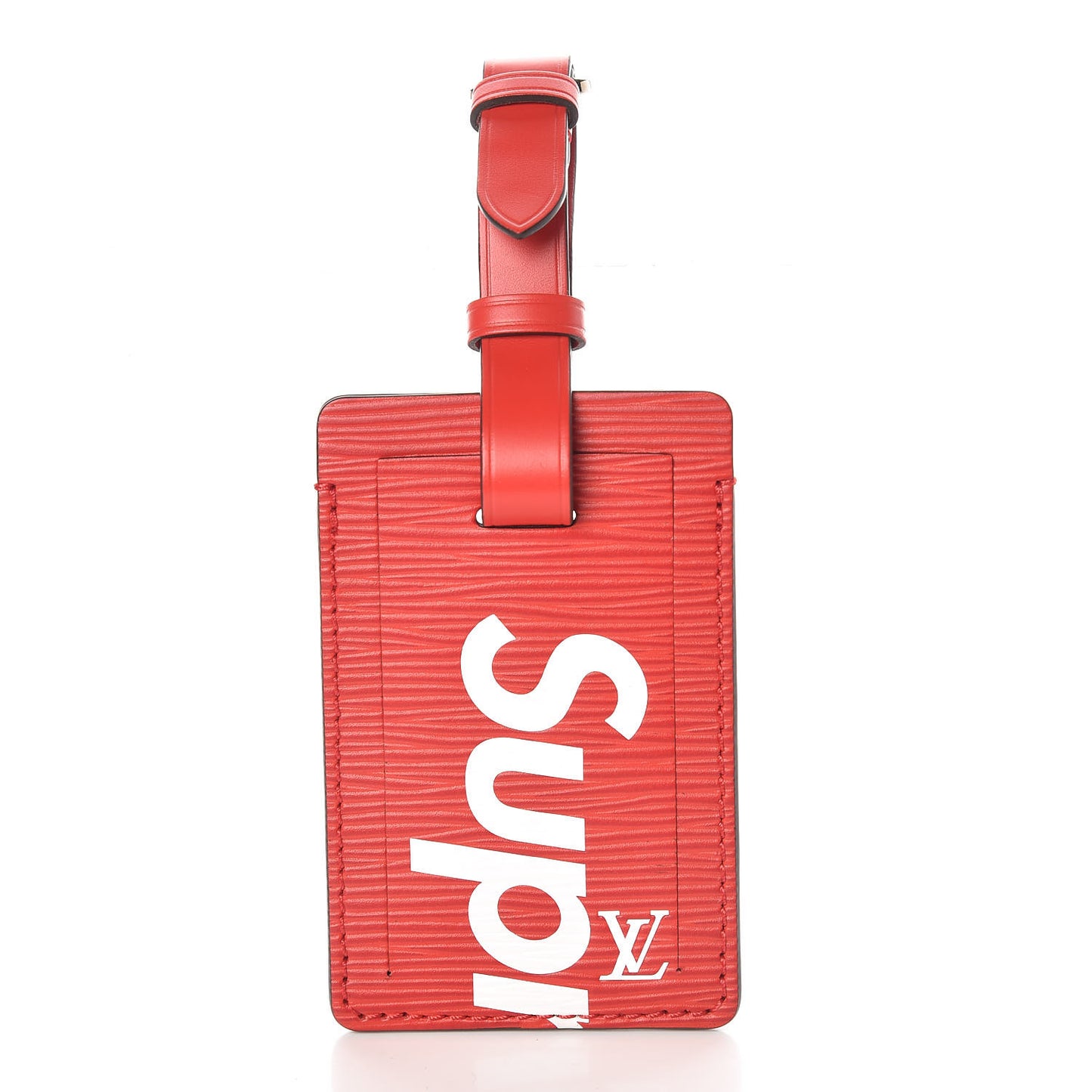 X SUPREME Epi Luggage Tag Set Black Red