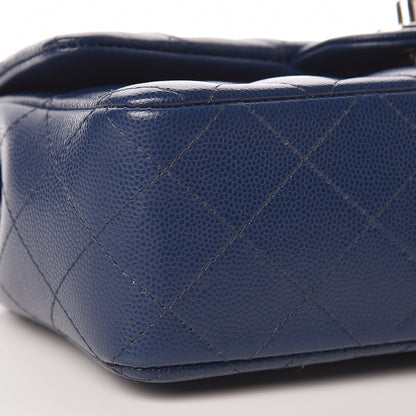 Chanel Caviar Quilted Mini Rectangular Flap Dark Blue 8 of 10