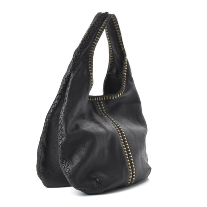 Bottega Veneta Cervo Deerskin Large Double Compartment Hobo Ebano 3 of 9