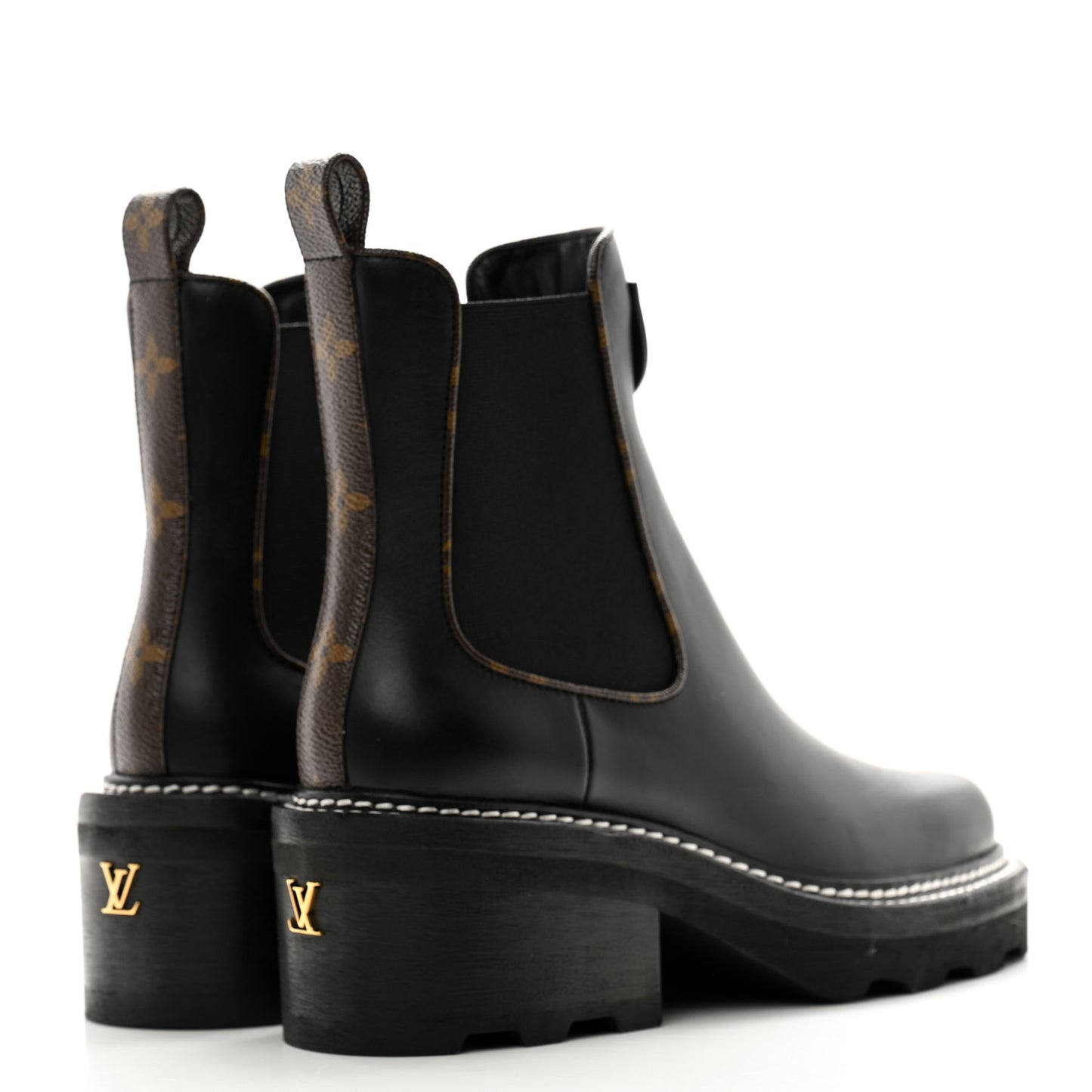 Calfskin Monogram Beaubourg Ankle Boots 37 Black