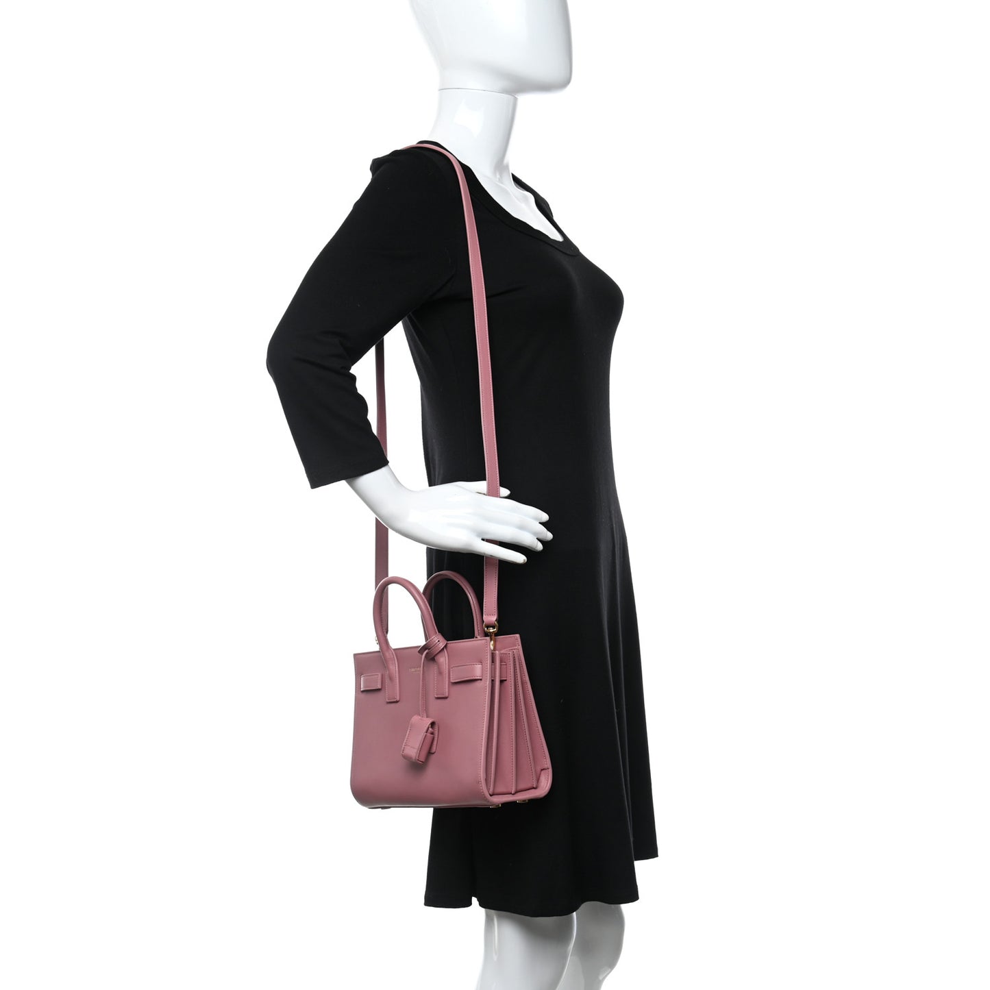 Smooth Calfskin Nano Sac De Jour Rose Dark