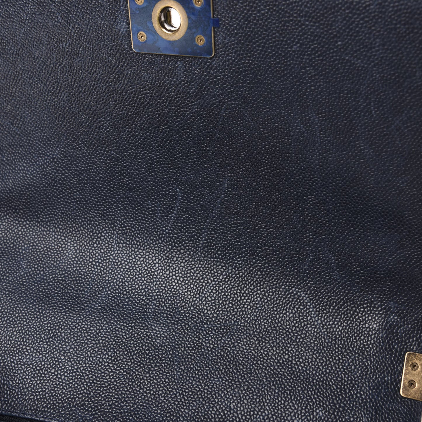 Caviar Quilted New Medium Boy Flap Dark Navy Blue