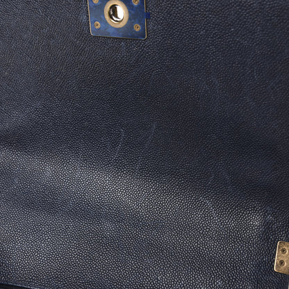 Chanel Caviar Quilted New Medium Boy Flap Dark Navy Blue 9 of 12