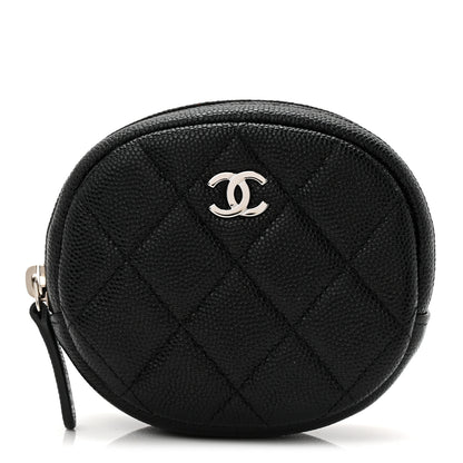 Chanel Caviar Quilted Zip Around Classic Coin Purse Black 1 of 7