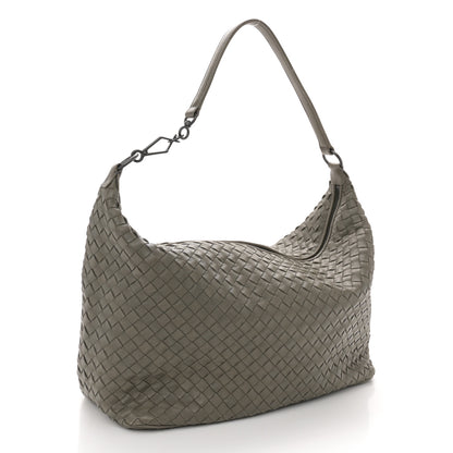 Bottega Veneta Nappa Intrecciato Medium Shoulder Bag Grey 3 of 11