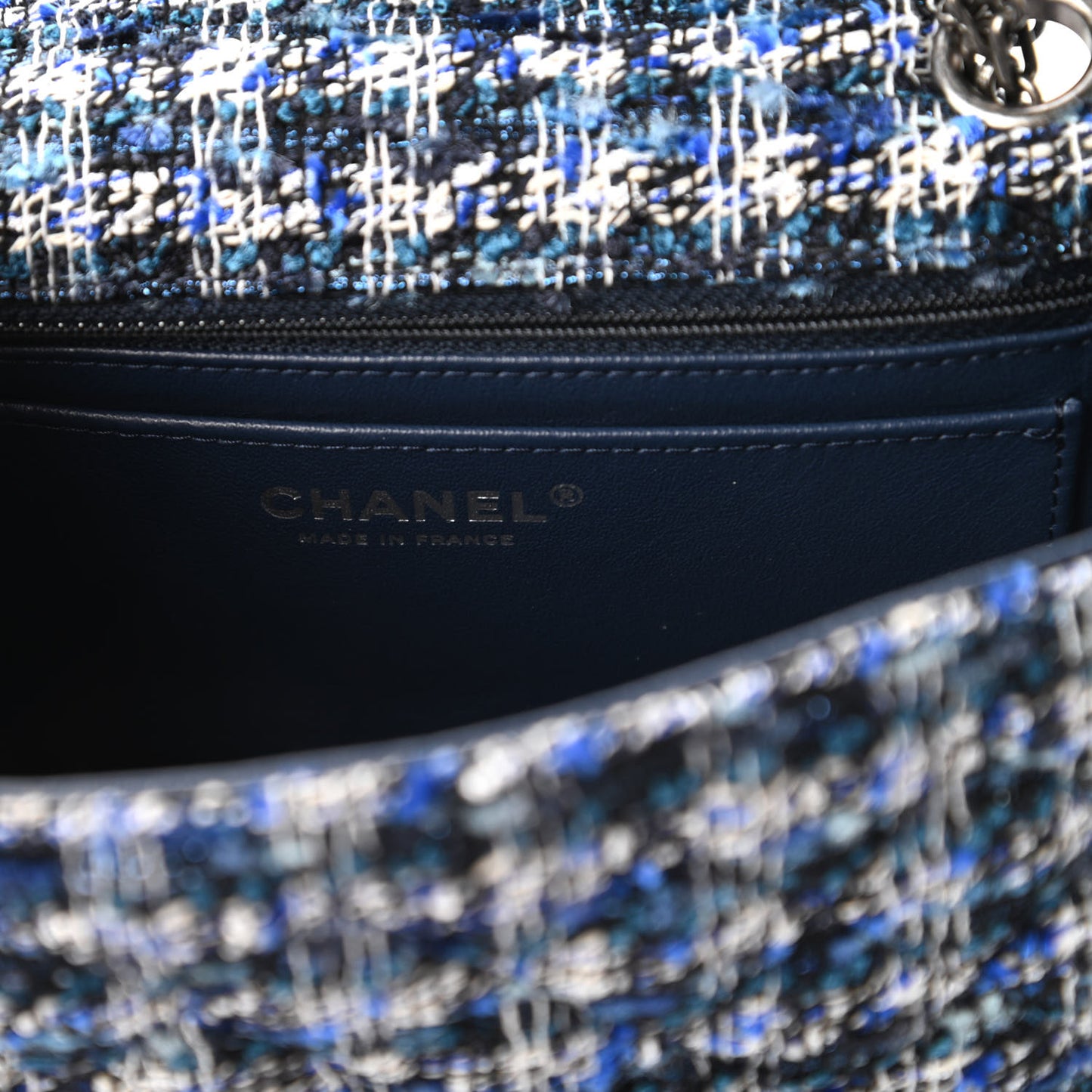 Tweed Quilted 2.55 Reissue Mini Flap Blue
