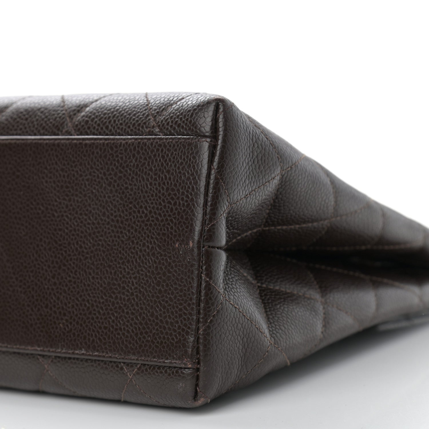 Chanel Caviar Quilted Shopper Tote Dark Brown 9 of 13