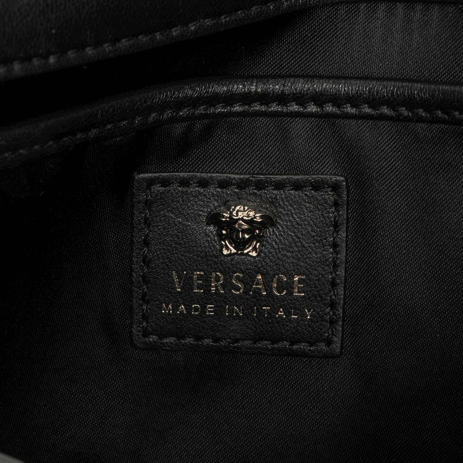 Versace Patent Palazzo Medusa Chain Evening Bag Black 6 of 6