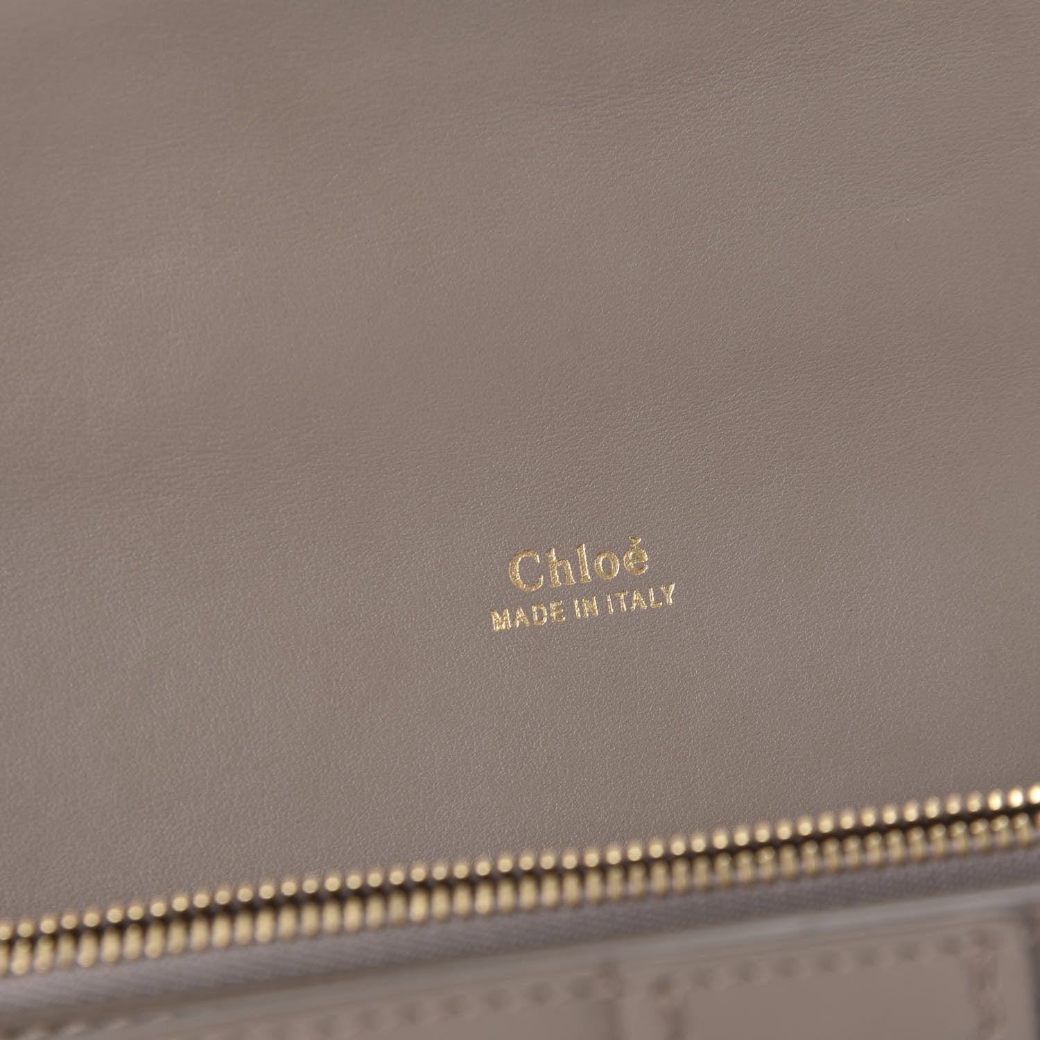 Chloe Shiny Goatskin Calfskin Aby Chain Shoulder Bag Motty Grey 8 of 9