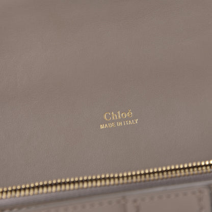 Chloe Shiny Goatskin Calfskin Aby Chain Shoulder Bag Motty Grey 8 of 9