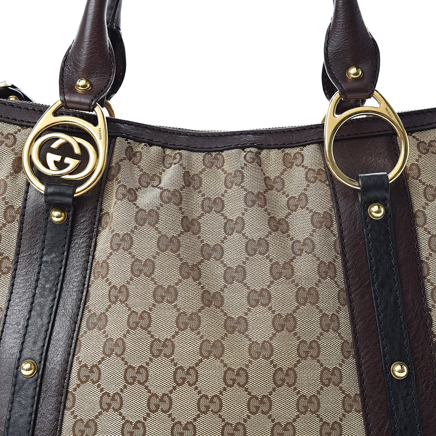 Gucci Monogram Interlocking G Tote Dark Brown 8 of 13