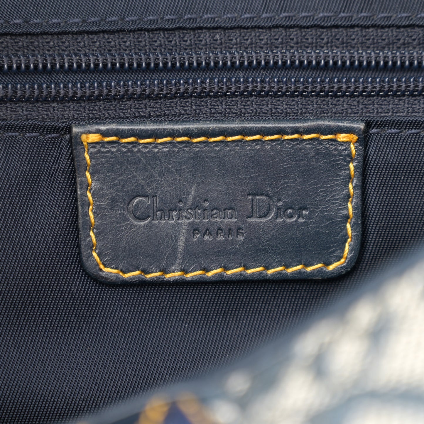 Monogram Double Saddle Bag Navy Blue