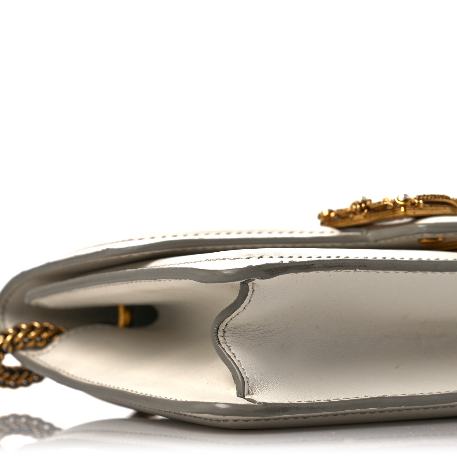 Dolce & Gabbana Smooth Calfskin Small DG Amore Envelope Bag White 7 of 9