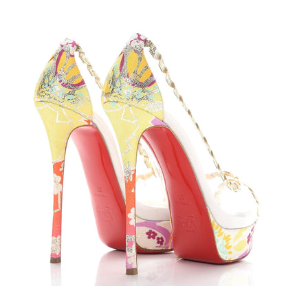 Christian Louboutin PVC Specchio Tissu Kyoto Fictoire 150 Platform Pumps 37 Multicolor 4 of 8