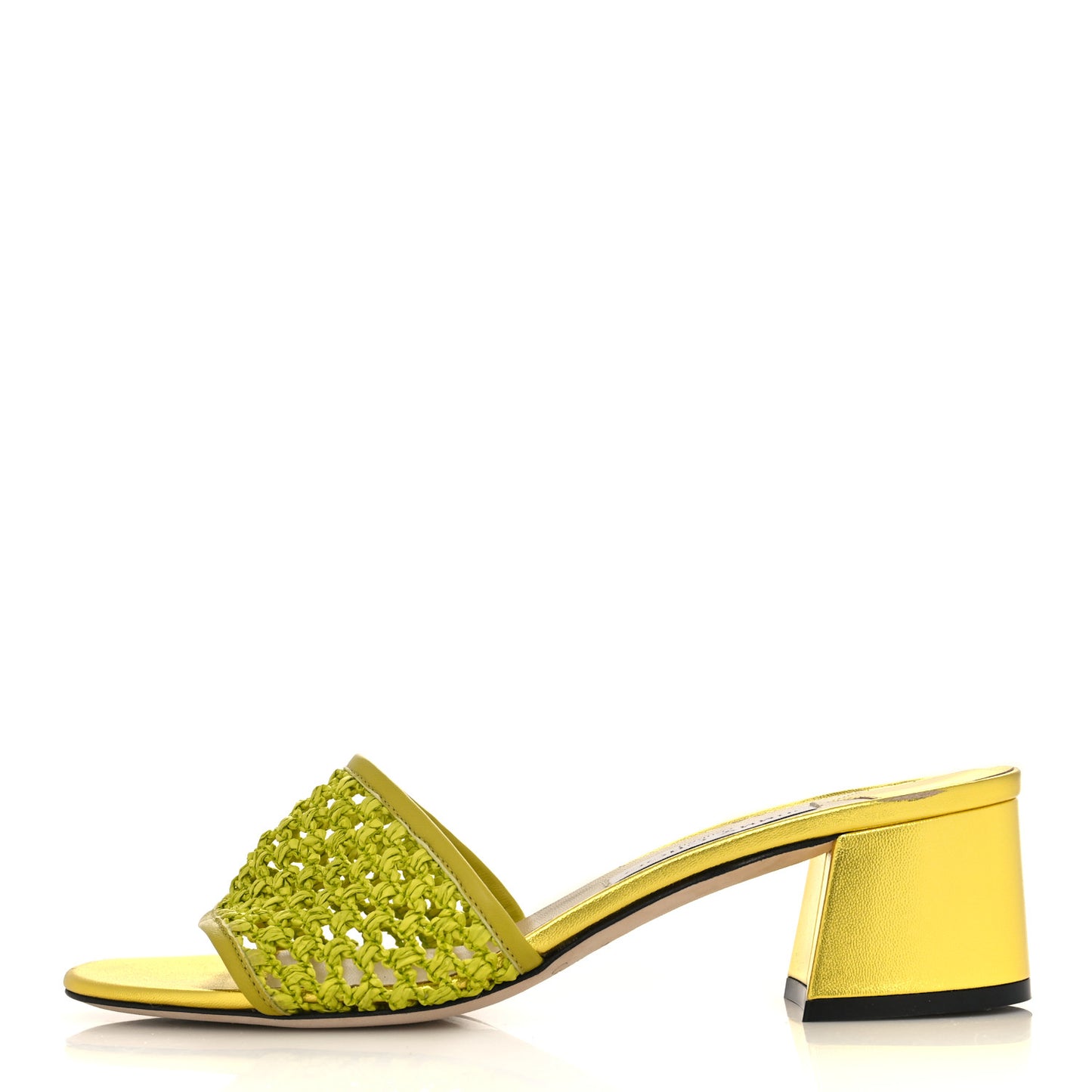 Woven Raffia Minea 45 Sandals 39 Lime