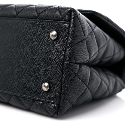 Chanel Caviar Quilted Small Coco Handle Flap Black 9 of 11