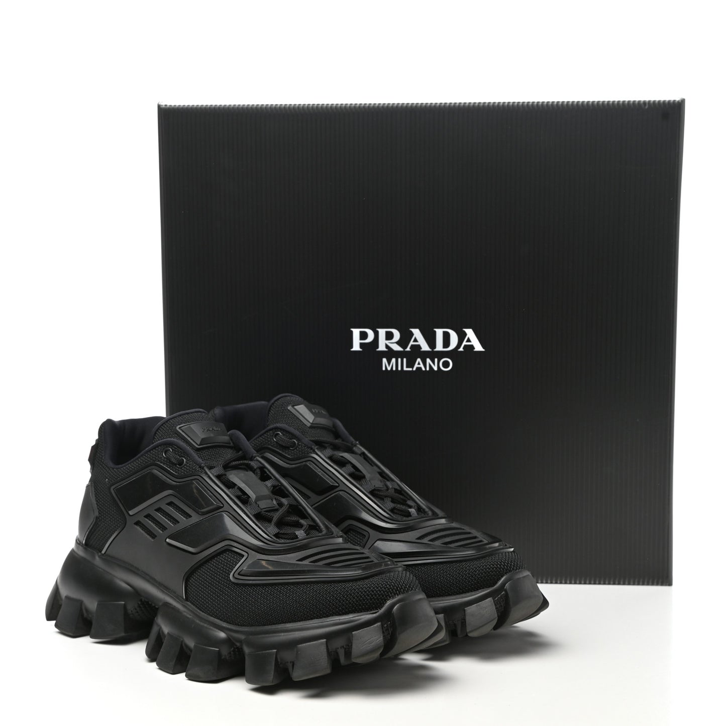 Rubber Knit Fabric Mens Cloudbust Thunder Sneakers 8 Black