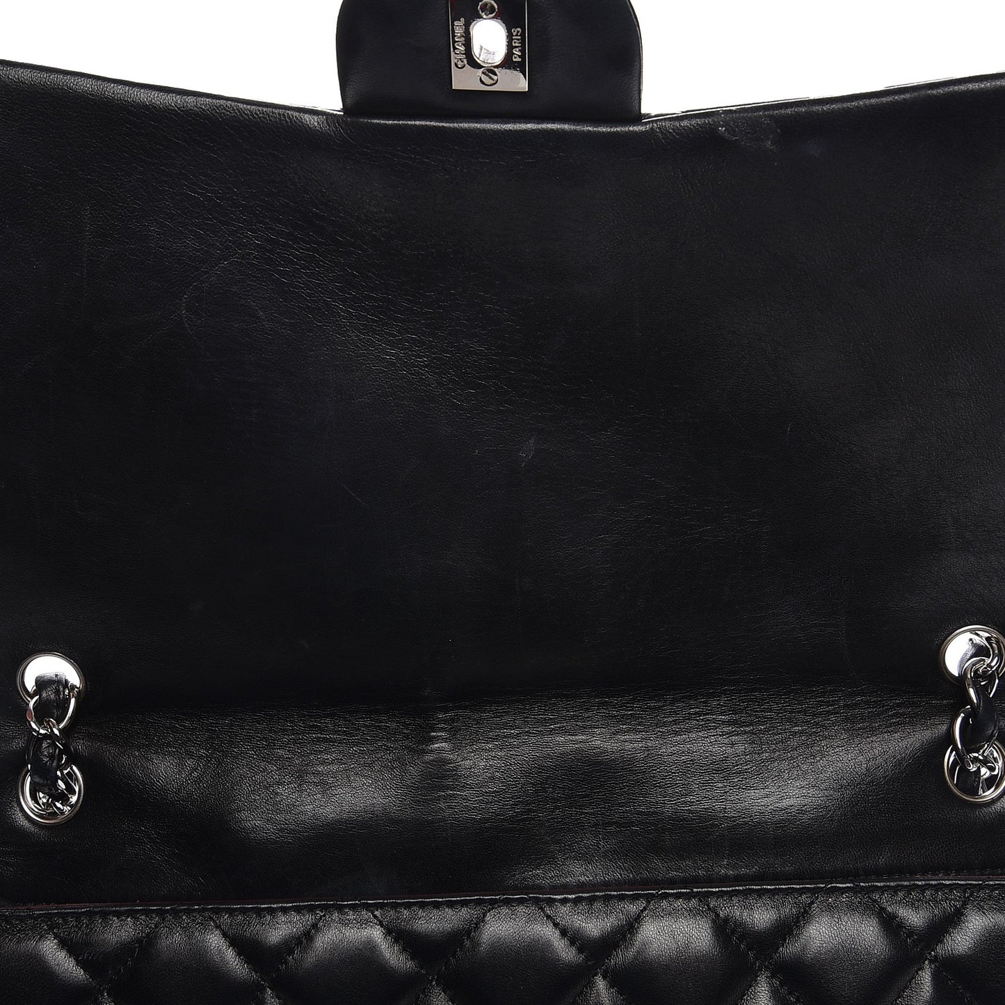 Lambskin Quilted Maxi Single Flap Black