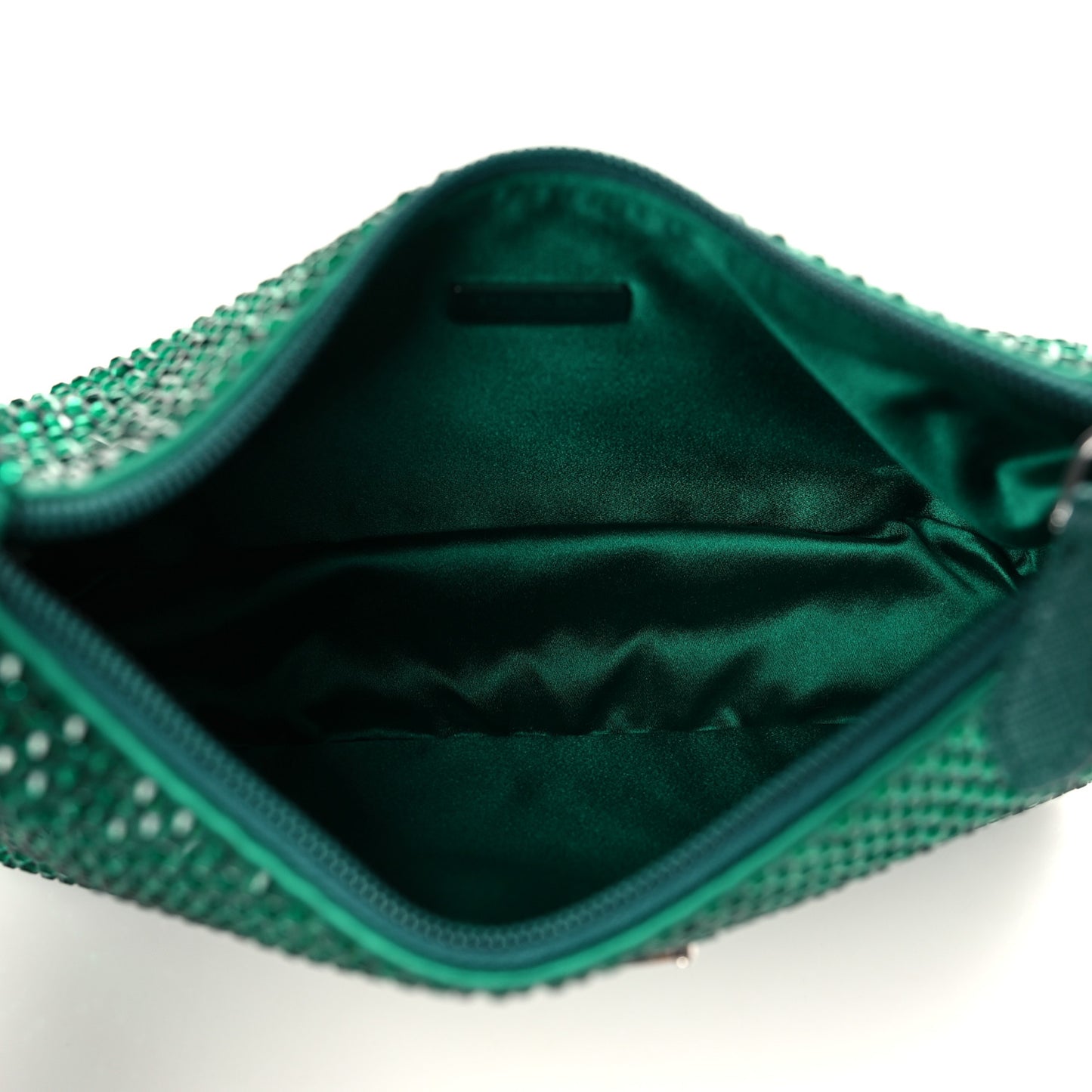 Satin Crystal Mini Re-Edition 2000 Bag Mango