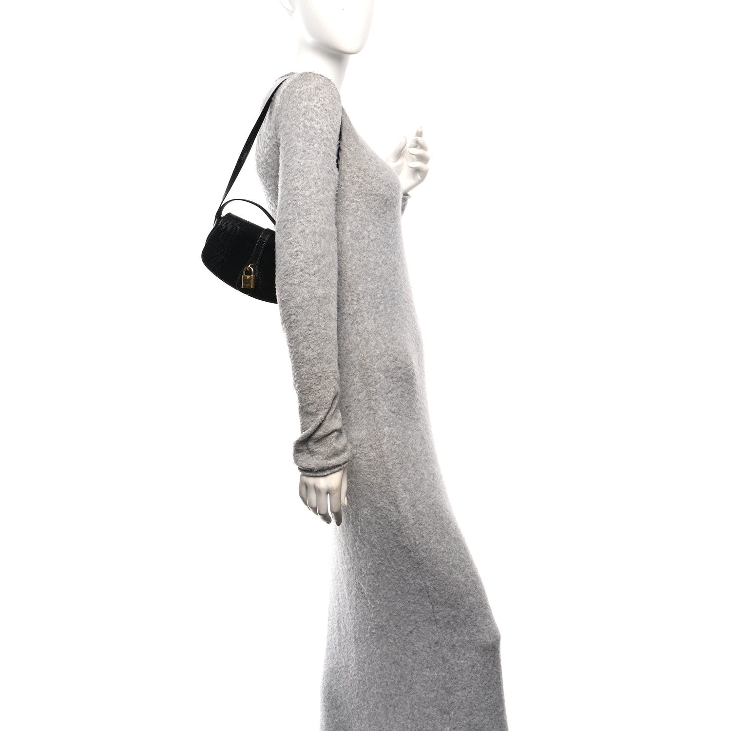 Celine Lizard Tabou Clutch On Strap Black 2 of 9