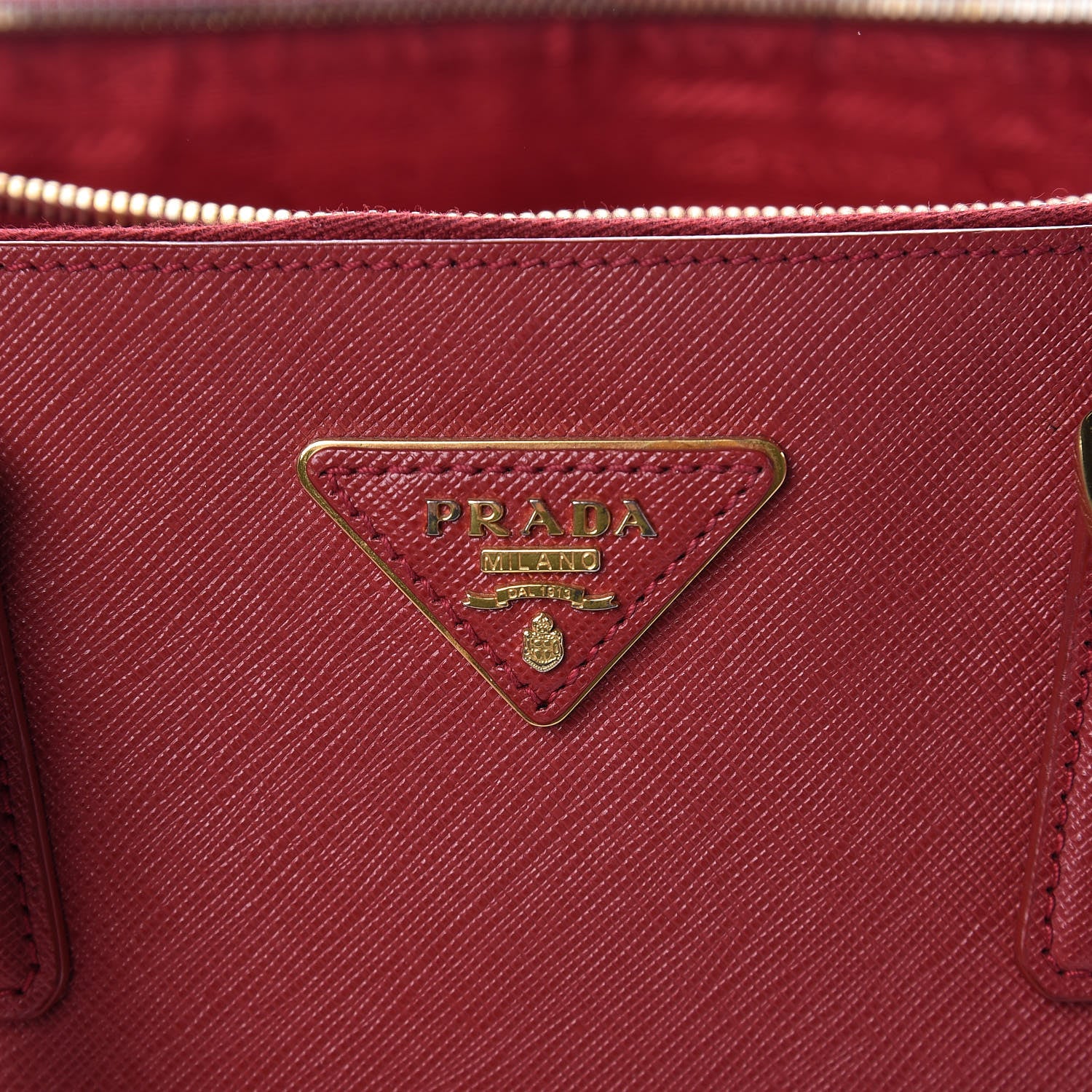 Prada Saffiano Lux Large Tote Fuoco 10 of 25