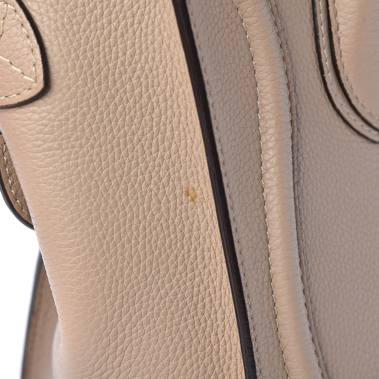 Drummed Calfskin Micro Luggage Dune