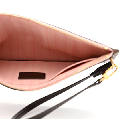 Louis Vuitton Damier Ebene Neverfull MM GM Pochette Rose Ballerine 5 of 7