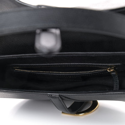 Christian Dior Grained Calfskin Saddle Bag Black 4 of 4