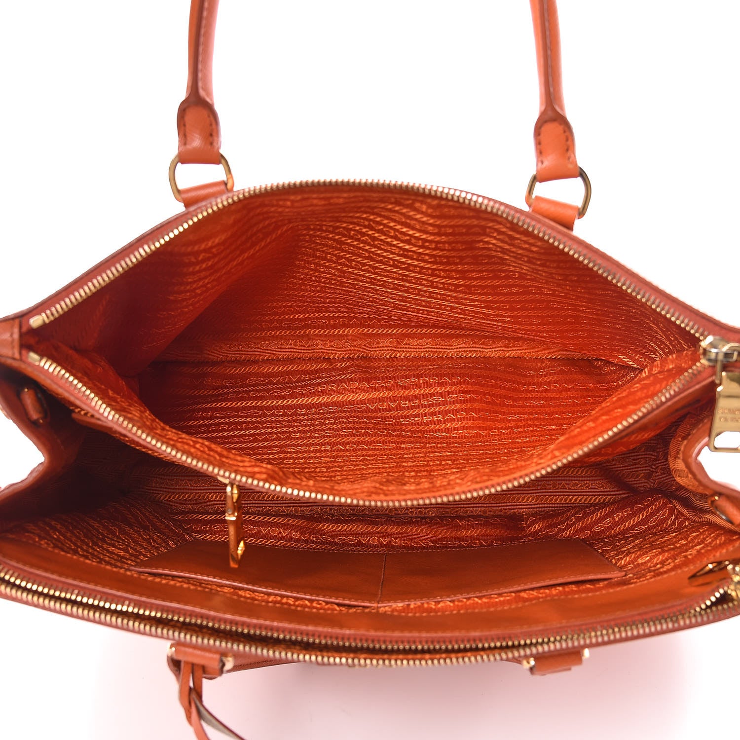 Prada Saffiano Medium Galleria Double Zip Tote Papaya 5 of 23