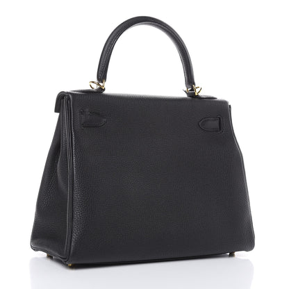Hermes Togo Kelly Retourne 28 Black 4 of 31
