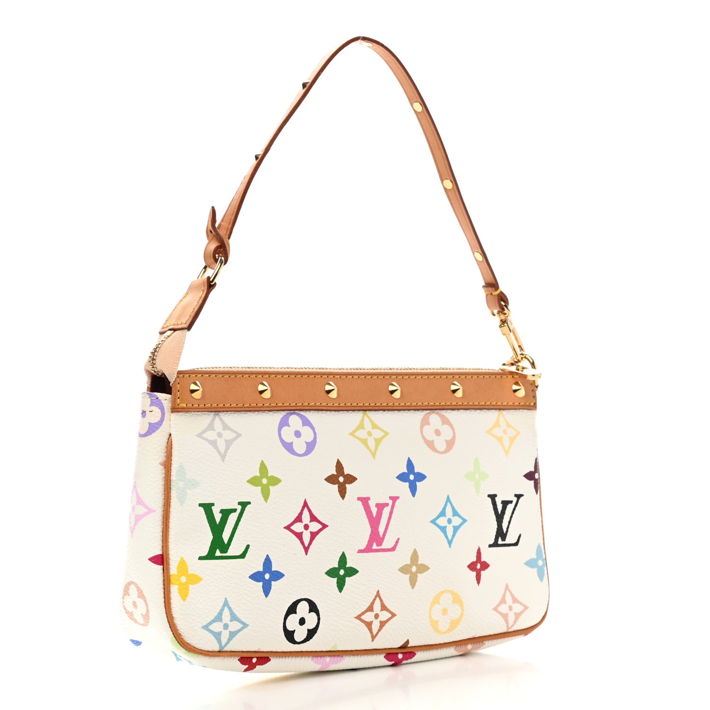 Monogram Multicolor Pochette Accessories White
