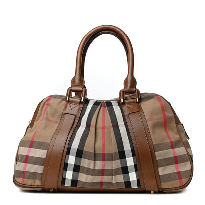 Burberry House Check Satchel Saddle Brown 1 of 5