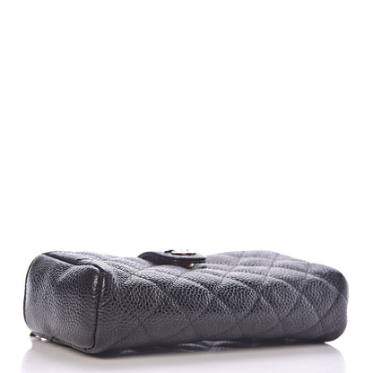 Chanel Caviar Quilted Mini Phone Holder Clutch Black 4 of 11