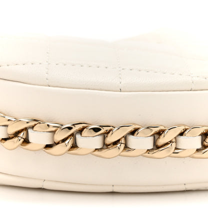 Chanel Lambskin Quilted Chain Around Pouch White 10 of 11
