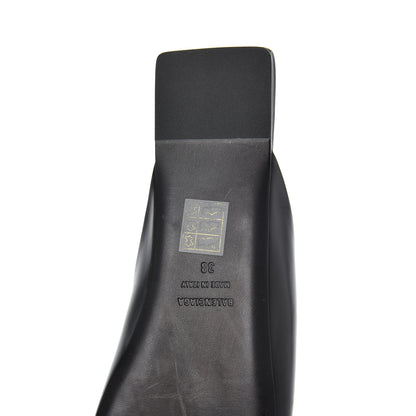 Balenciaga Soft Calfskin Double Square BB 5mm Mules 38 Black 14 of 18