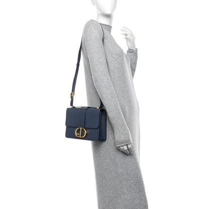 Christian Dior Smooth Calfskin 30 Montaigne Flap Bag Blue 3 of 10