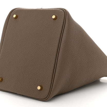 Hermes Taurillon Clemence Picotin Lock 22 MM Etoupe 10 of 12